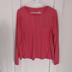 Two athletic long sleeve active shirts women xl